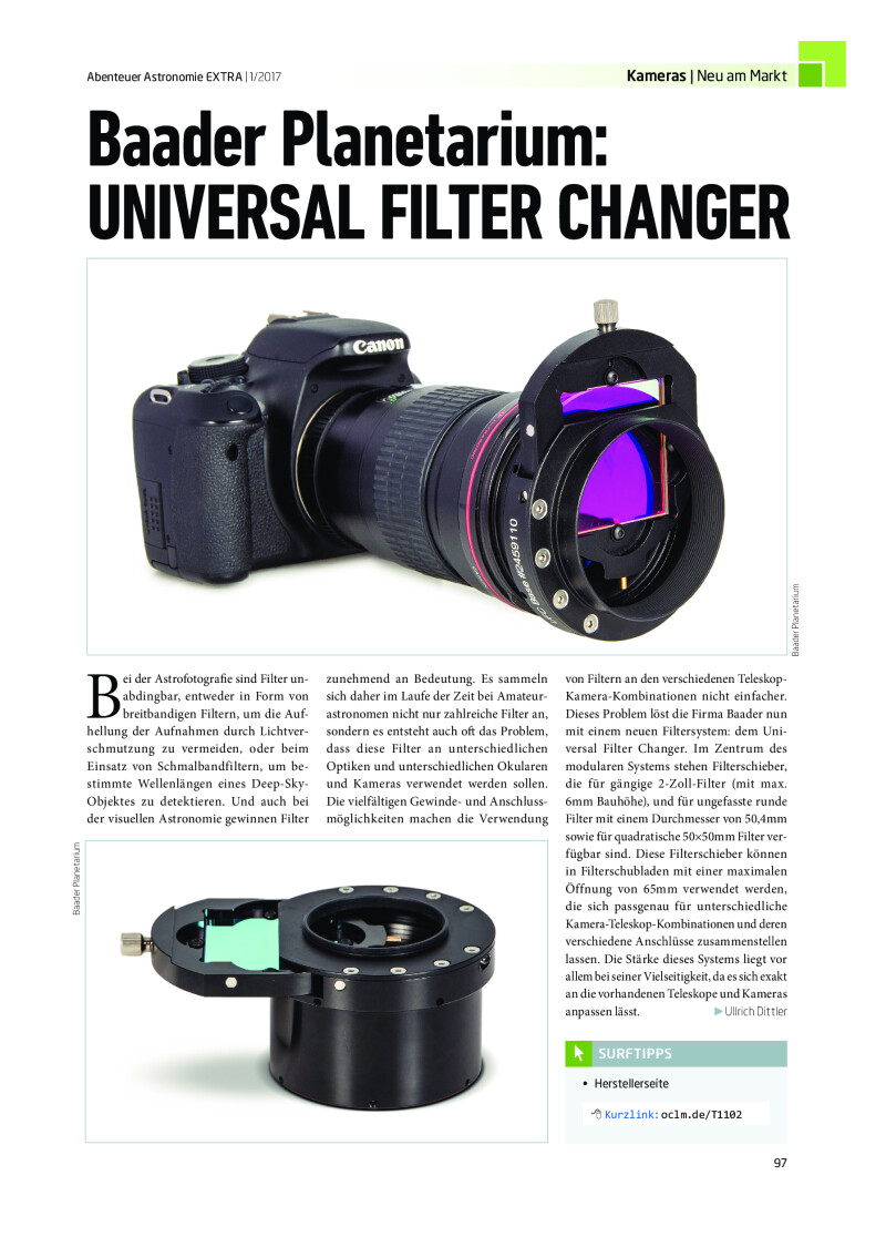 Baader Universal Filter Changer