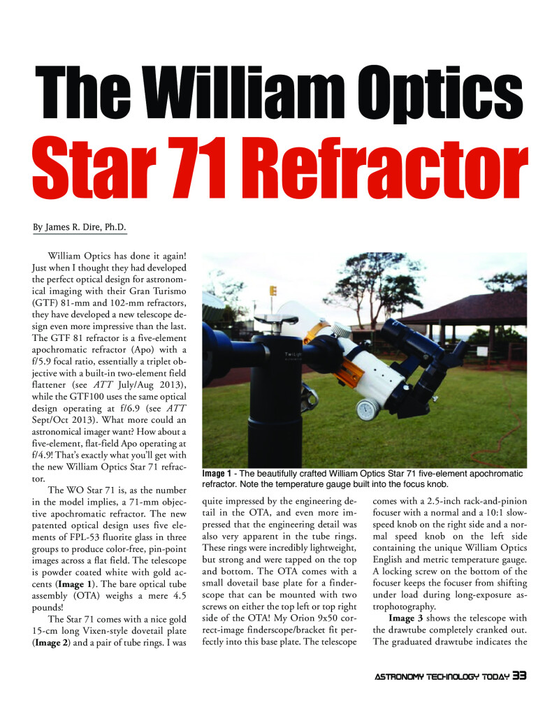 William Optics Star 71 Refraktor
