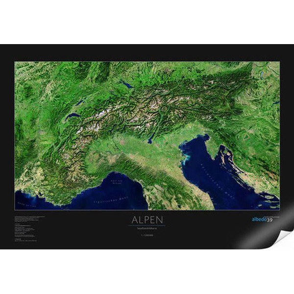 Carte régionale albedo 39 Alpes