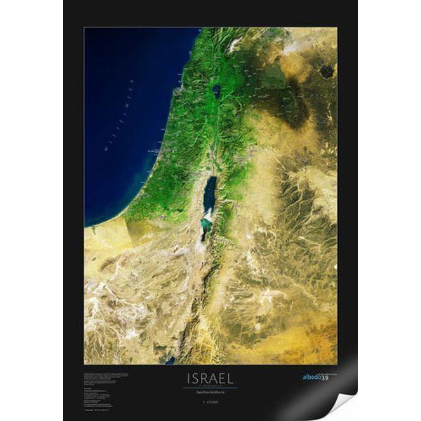 Carte géographique albedo 39 Israël