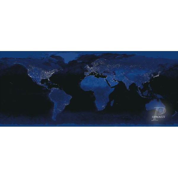 Palazzi Verlag Poster Erde bei Nacht Leinwandprint