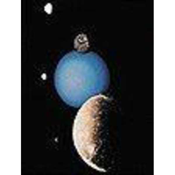 Affiche Uranus avec des lunes