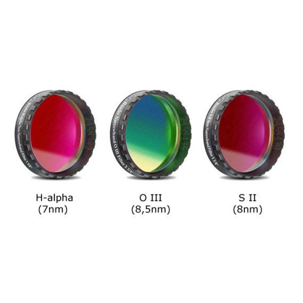 Baader CCD H-alpha 7nm, OIII und SII 1,25" Schmalband-Filtersatz