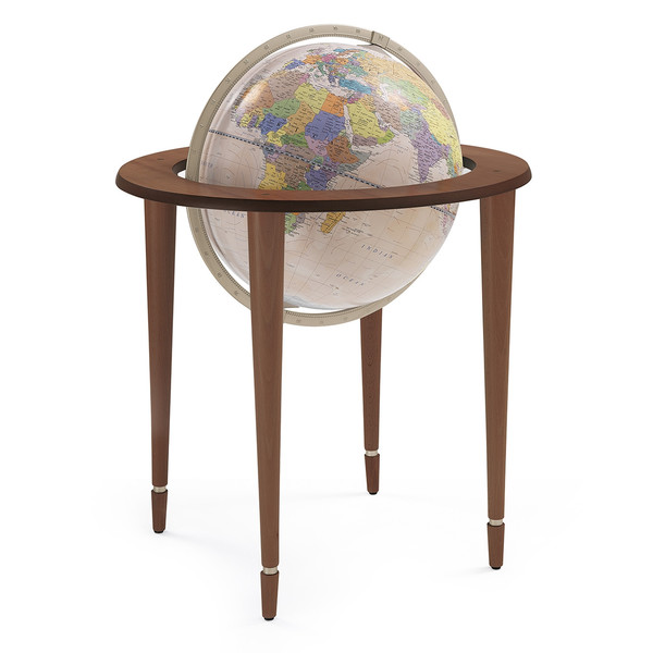 Globe sur pied Zoffoli Amerigo Vespucci Rosa antico/ Brown 40cm