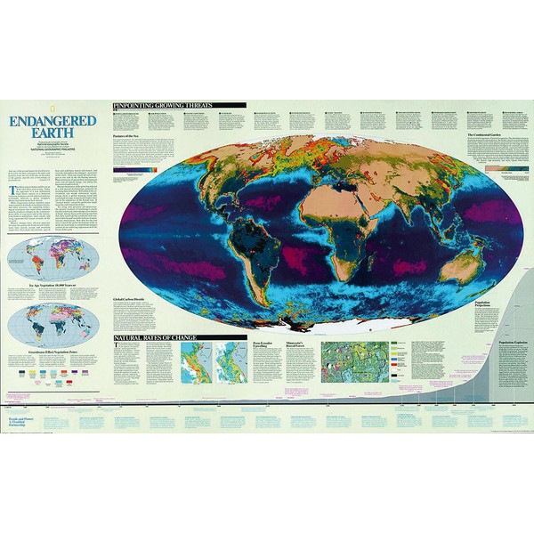National Geographic Weltkarte Gefährdete Erde