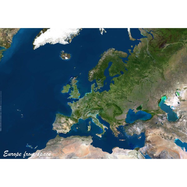 Planet Observer Kontinent-Karte Europakarte