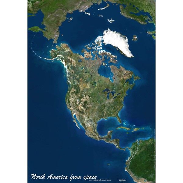 Carte des continents Planet Observer Planète Observer Amérique du Nord