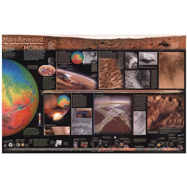 Affiche National Geographic Mars, la planète rouge