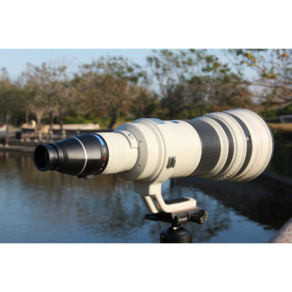 Lens2scope Oculaire renvoi non coudé, grand champ 7mm Wide, pour Canon EOS, blanc