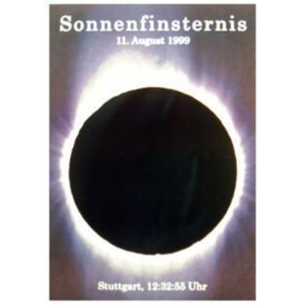 Affiche Obscurité de soleil Stuttgart 11 août 1999