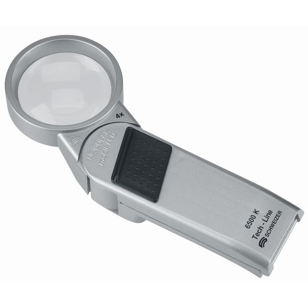 Schweizer Magnifying glass Lupe Tech-Line MODULAR 4x/Ø55mm, asphärisch, 6500K