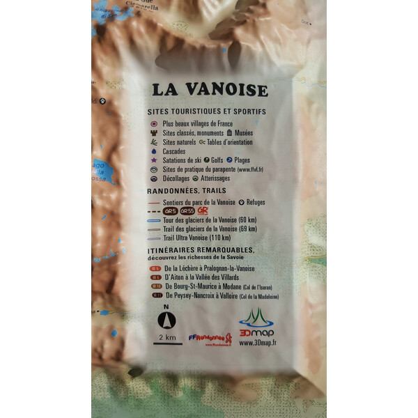Carte régionale 3Dmap La Vanoise