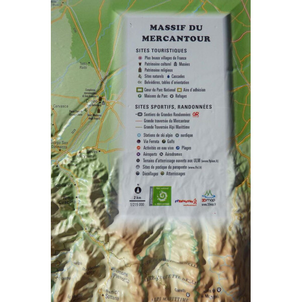 Carte régionale 3Dmap Le Massif du Mercantour