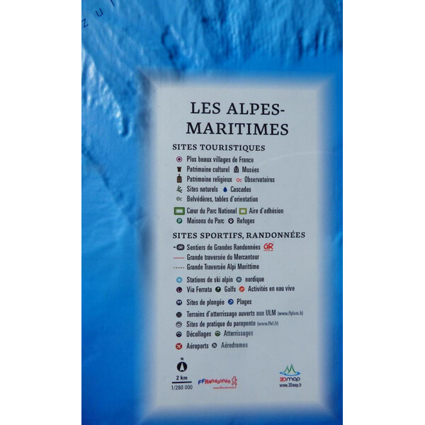 Carte régionale 3Dmap Les Alpes Maritimes