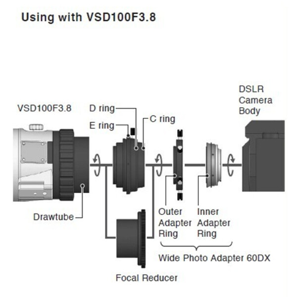Vixen Camera adaptor Adapter 60DX für Nikon