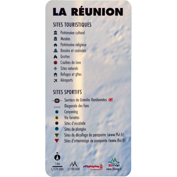 Carte régionale 3Dmap La Réunion