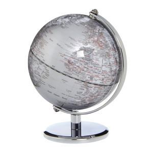 Globe emform Gagarin argenté 13cm