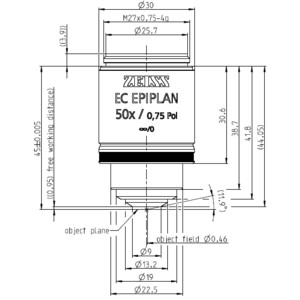 ZEISS Objektiv EC Epiplan 50x/0,75 Pol wd=1,0mm