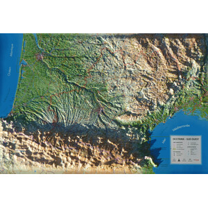 Carte régionale 3Dmap Occitanie - Sud Ouest