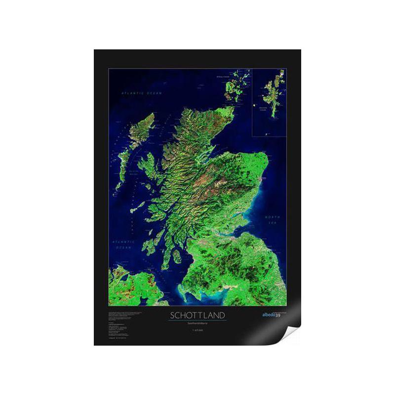 Carte géographique albedo 39 Écosse