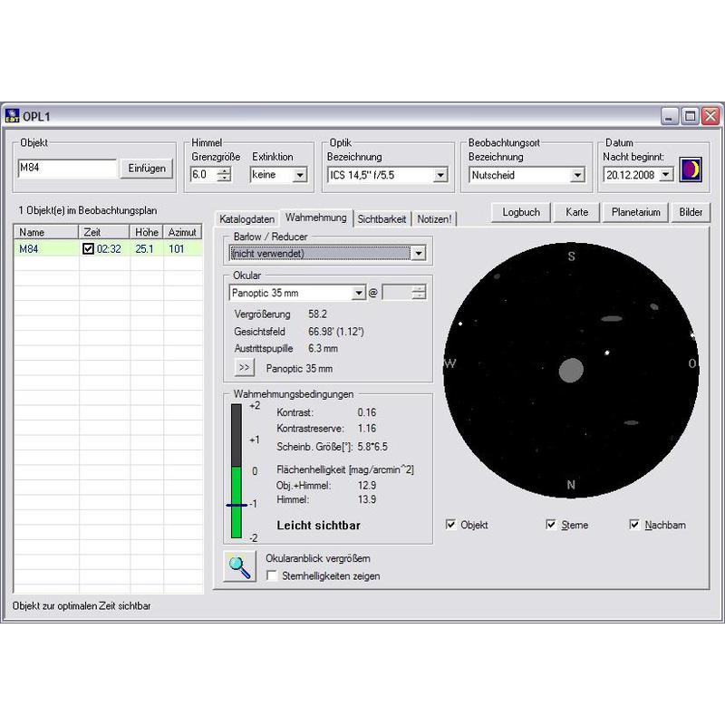 Oculum Verlag Software Eye & Telescope 3.0