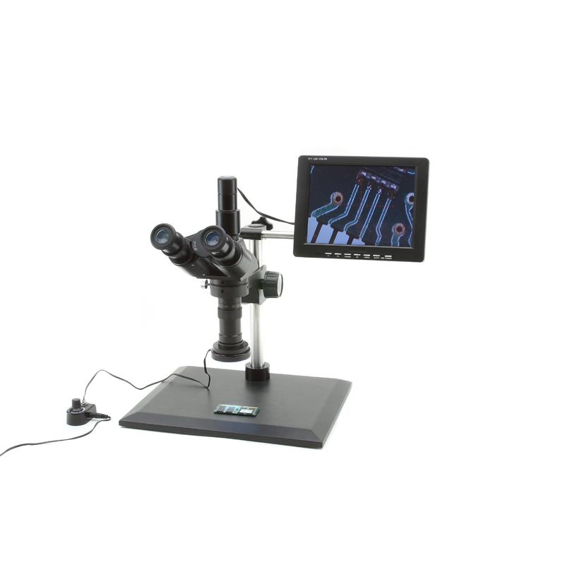 Optika Zoom-Stereomikroskop XZ-2, Monozoom Messvideomikroskop mit 8"“ Bildschirm