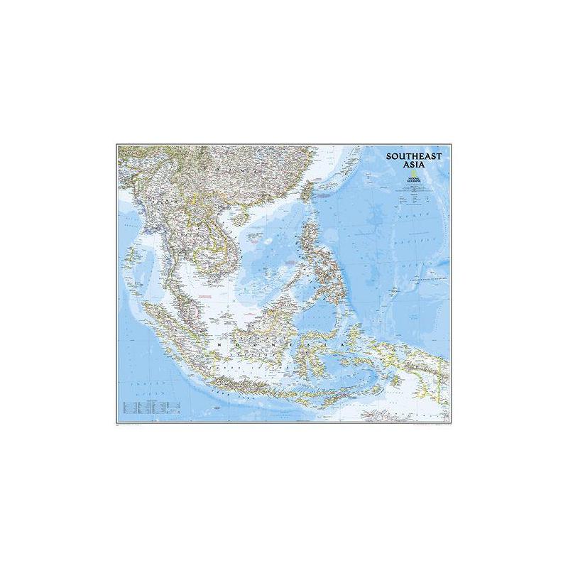 National Geographic Carte de l'Asie du Sud