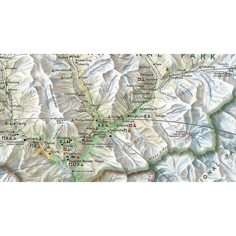Carte régionale National Geographic Mount Everest, 50th Anniversary - 2-seitig