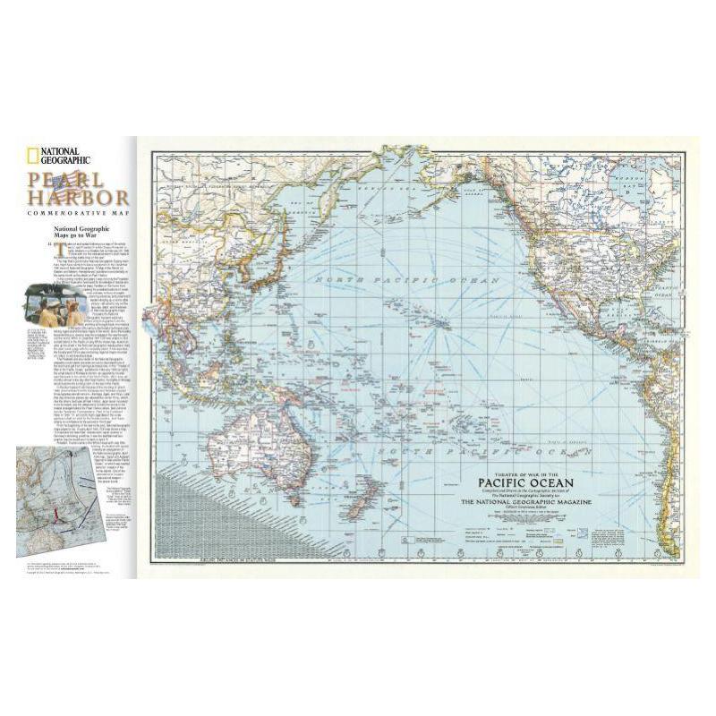 Carte régionale National Geographic Pearl Harbor/drame dans le Pacifique - 2-seitig
