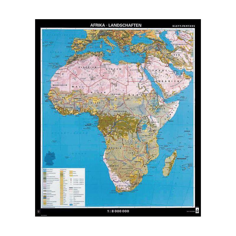 Klett-Perthes Verlag Kontinent-Karte Afrika Landschaften