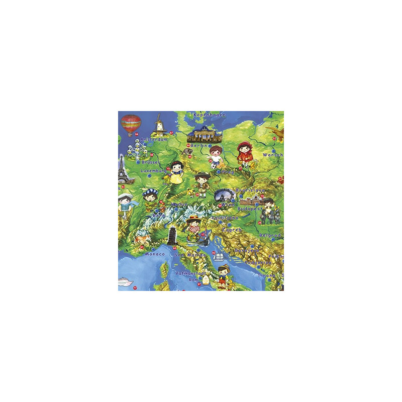 Stiefel Carte Europe pour enfants avec cadre en métal