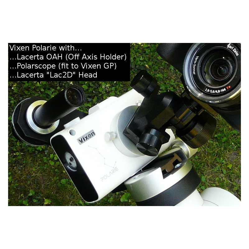 Lacerta Support Off-Axis Polarie avec viseur polaire éclairé Polar52 inclus