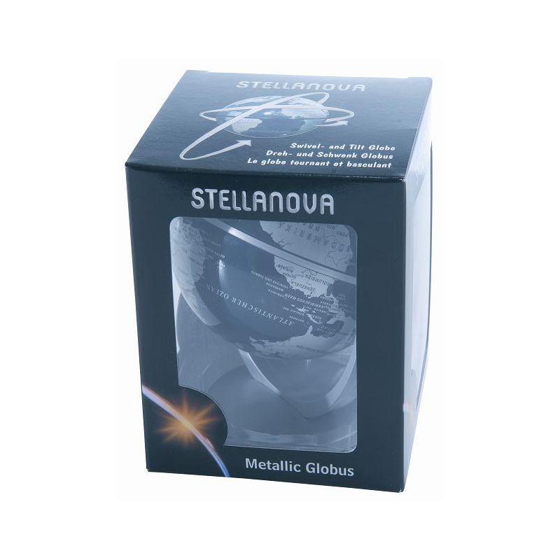 Stellanova Mini-Globus Dreh-Schwenk Globus 881081, silbermetallic-silber