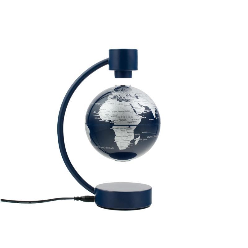 Stellanova Globe en lévitation bleu métallisé 10cm