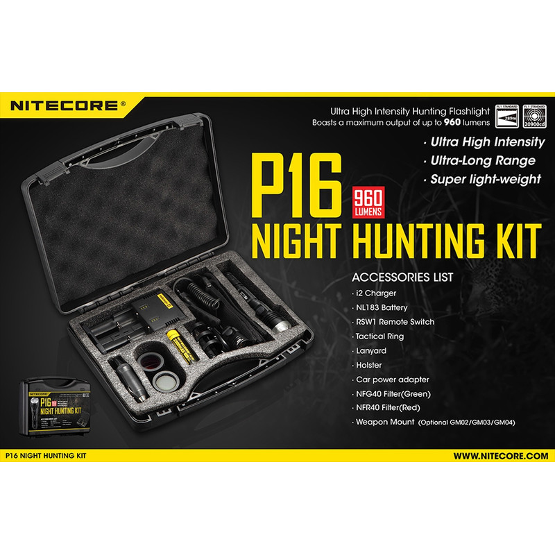 Nitecore Taschenlampe P16 Hunting Kit