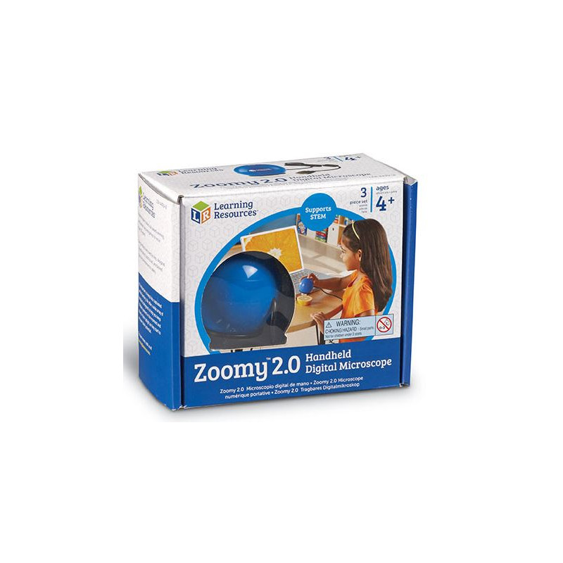 Learning Resources Microscope de poche numérique Zoomy 2.0 (bleu)