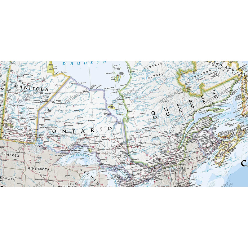 National Geographic Landkarte Kanada 96 x 81cm