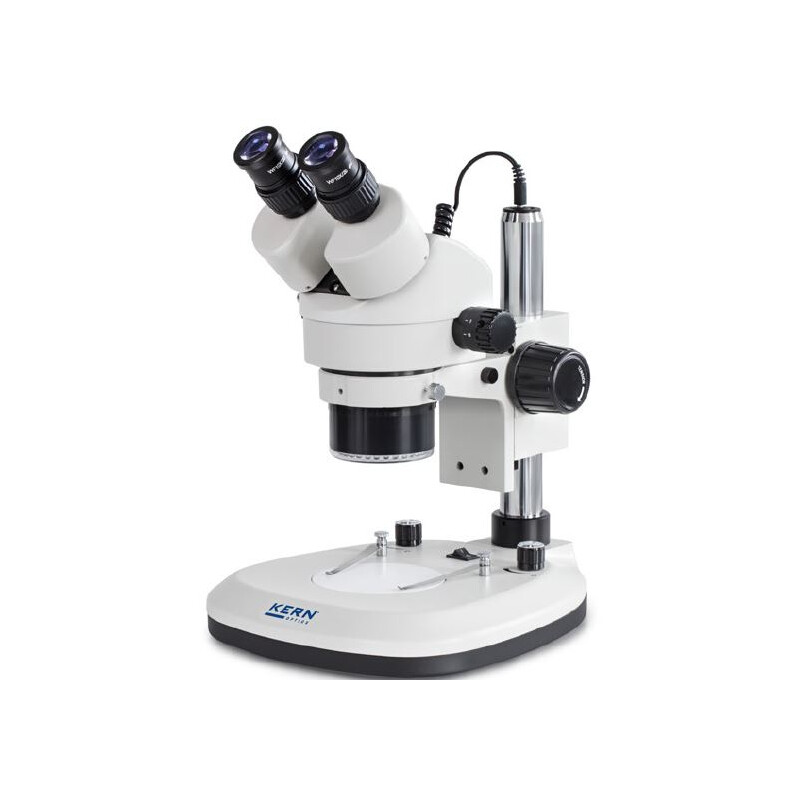 Microscope stéréo zoom Kern OZL 465, bino, Ringl, Greenough, 0,7-4,5x, HWF10x20, 3W LED