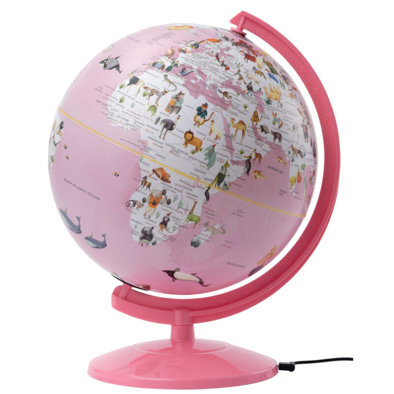 Globe emform Wildlife World Light Pink 25cm