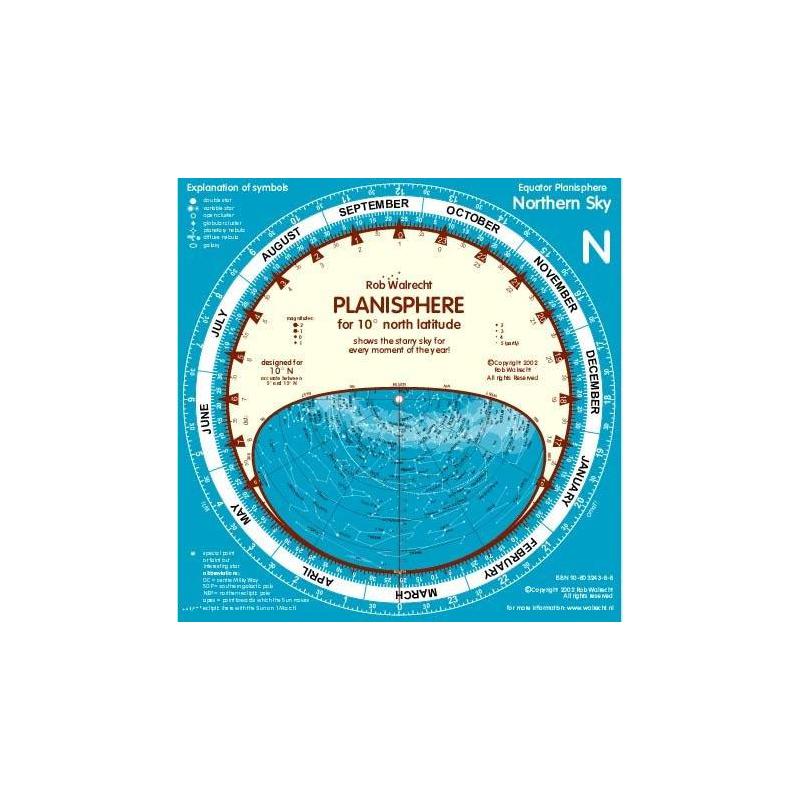 TS Optics Doppelte Sternkarte Planisphere