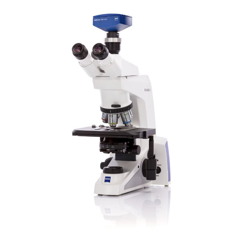Microscope ZEISS , Axiolab 5, trino, infinity, plan, 10x, 40x, 50x, 100x, 10x/22, Dl, LED, 10W, inkl Kameraadapter, Mikrobiologie