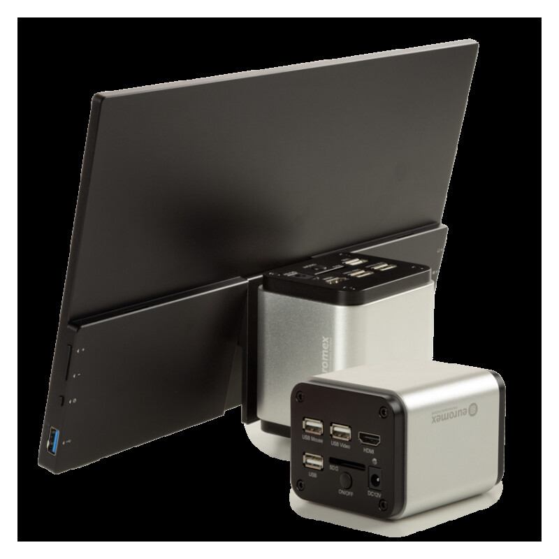 Euromex Kamera VC.3043 HDS, UHD, 8,3 MP, 1/1,8 Zoll, 4K-Farbsensor, 13-Zoll-Touchscreen, 30fps HDMI, 20fps USB