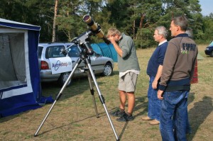 H-alpha Sonnenbeobachtung am Stand von astroshop.de
