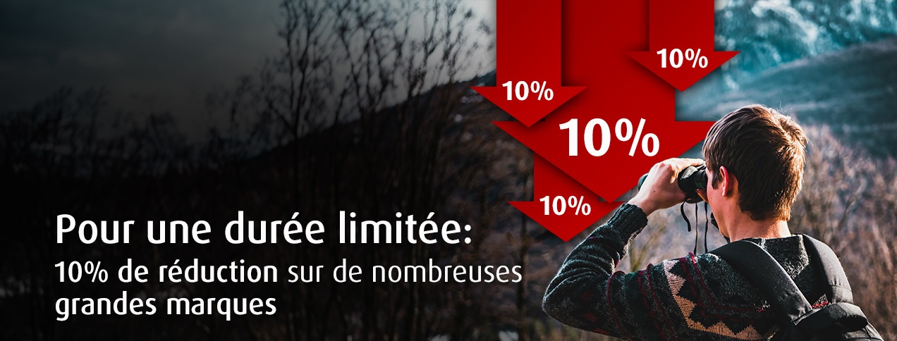 10% Réduction nombreues marques