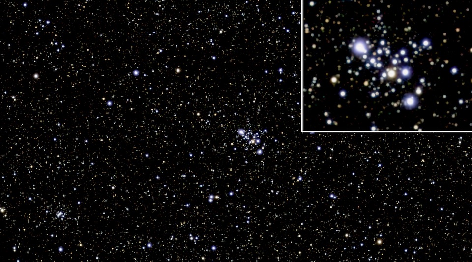 Messier 103, Aufnahme mit dem Vaonis Vespera. Foto: Marcus Schenk