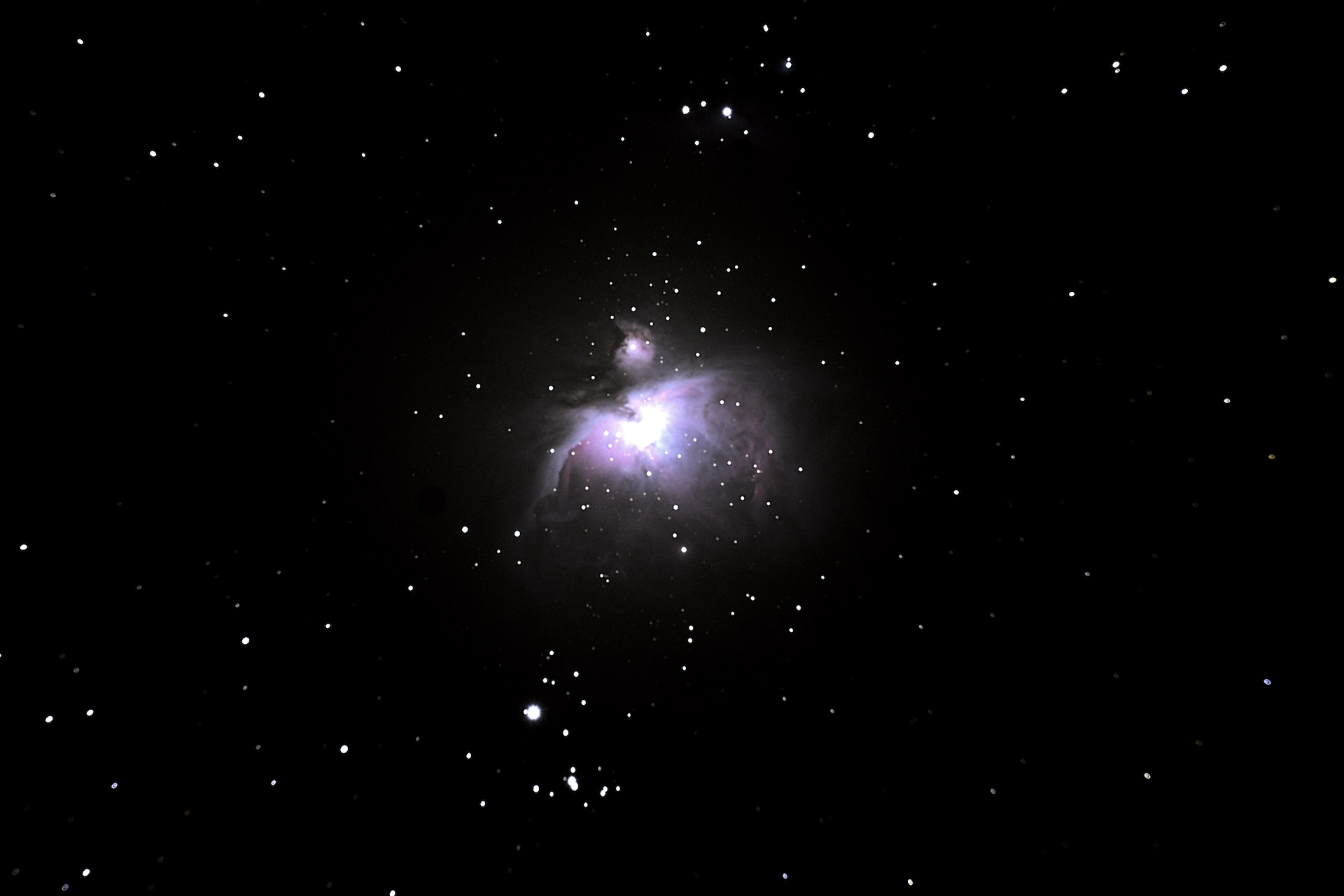 Messier 42/43, Aufnahme mit dem Vaonis Vespera. Foto: Marcus Schenk