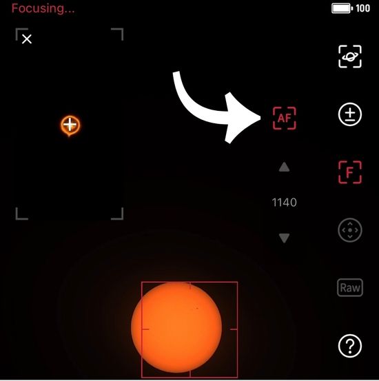 Schritt 4: Fokus setzen und mit einer Testaufnahme prüfen, ob alles stabil läuft