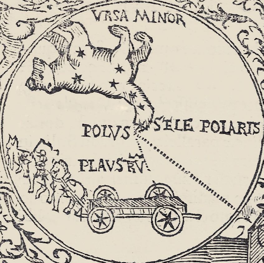 Dans l’édition d’Anvers de la Cosmographie de Pierre Apian, de 1545, on peut déjà détecter Mizar avec sa compagne. Éditions Albireo