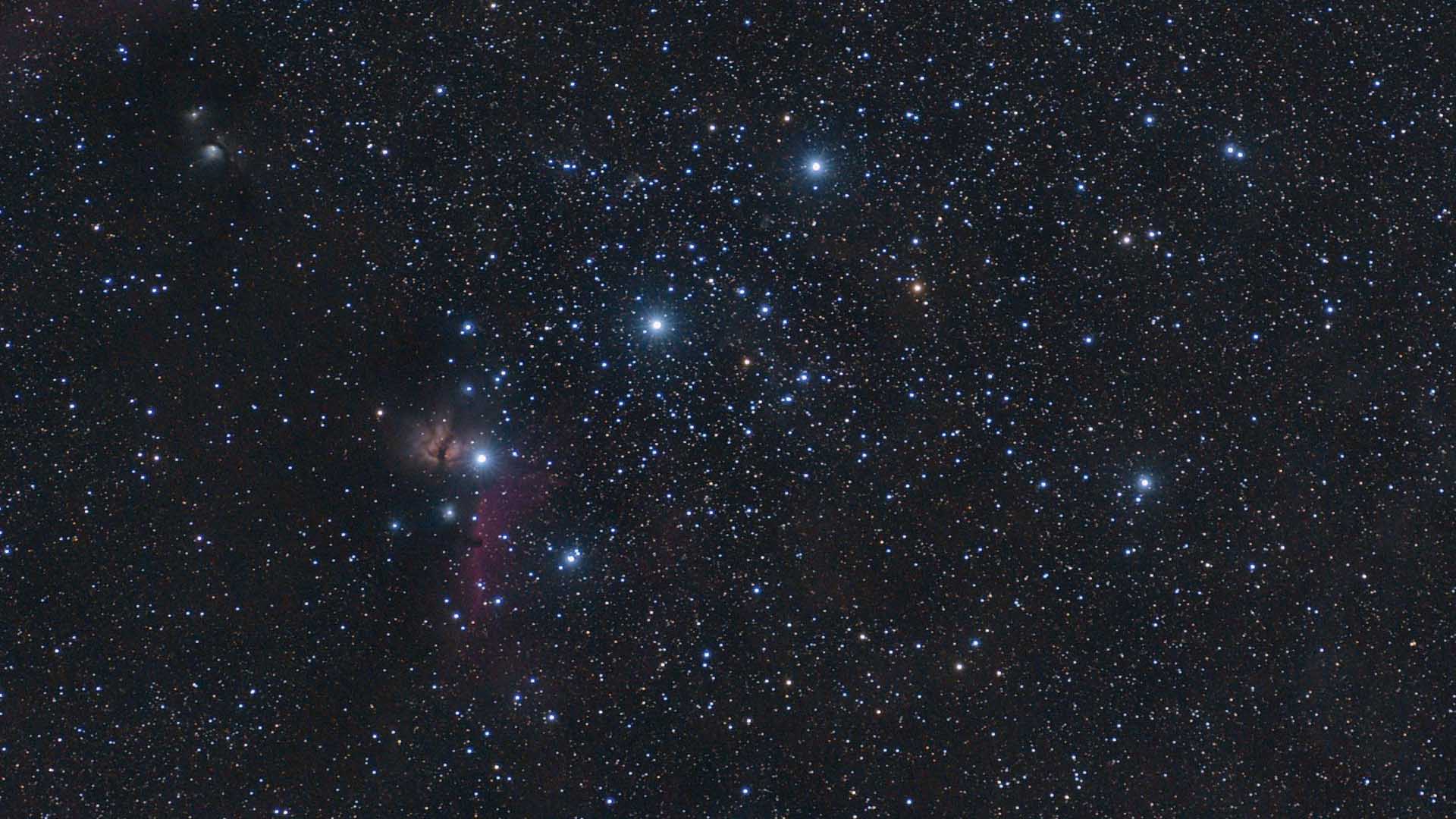 La ceinture et le baudrier d’Orion révèlent toute une série de points de mire dans le ciel étoilé. Marcus Degenkolbe