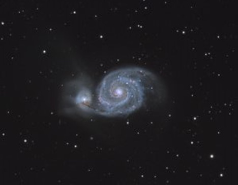 M 51 (photo de Mike Behnke, Observatoire Gelenau, Saxe)